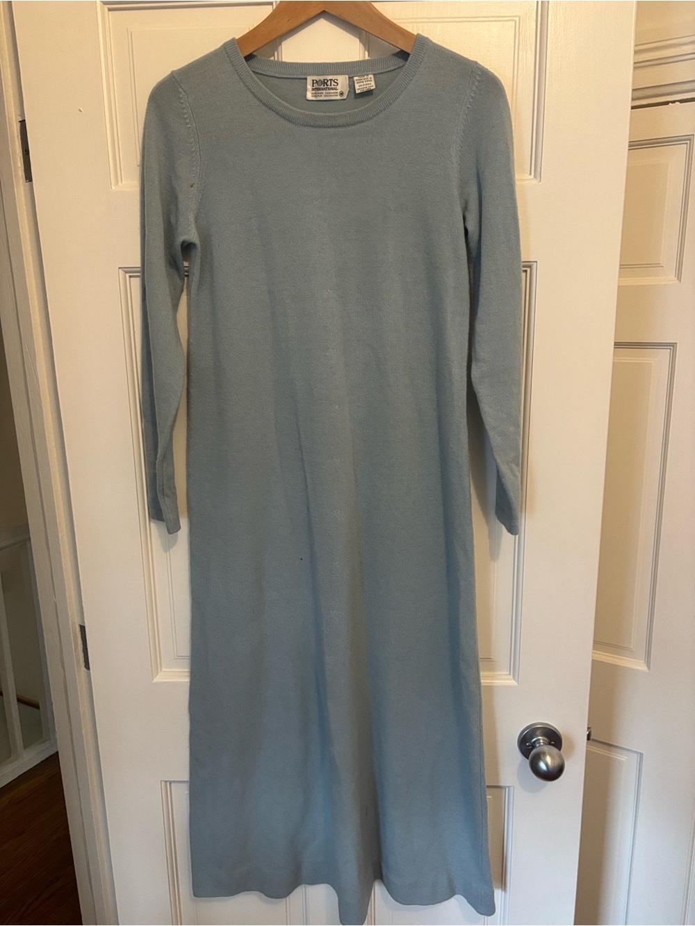 Ports Cashmere Long Sleeve midi Sweater Dress